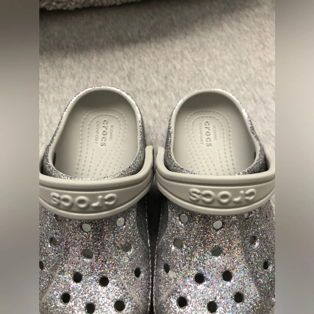 Crocs Kids Classic Glitter Clog Sandals Size: C9